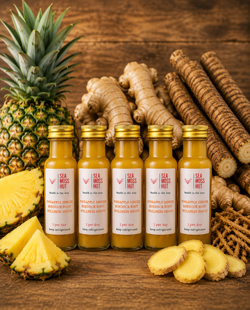 Pineapple Ginger Burdock Root Wellness Shots