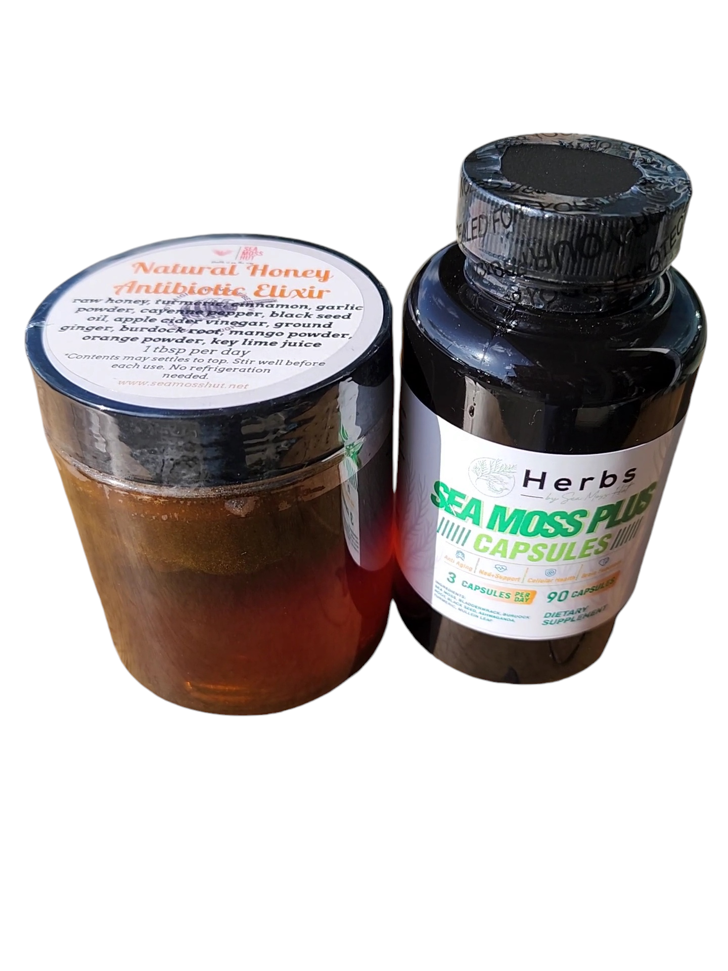 Immunity Bundle -Sea Moss PLUS Capsules & Honey Antibiotic