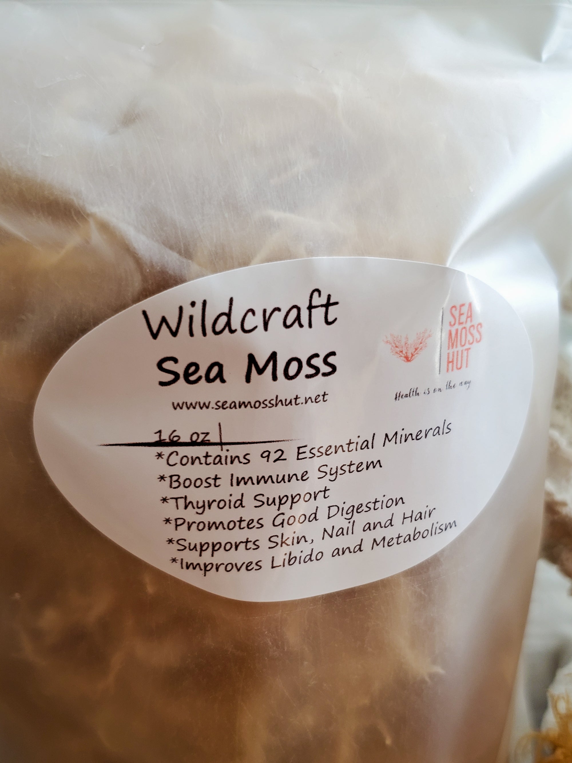 (St Lucia) Wildcraft Premium Raw Gold Sea Moss Sea Moss Hut LLC